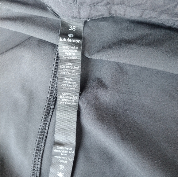 Lululemon Commission Short Swim 9" Black Mens 38 Trunks Drawstring - Picture 6 of 9